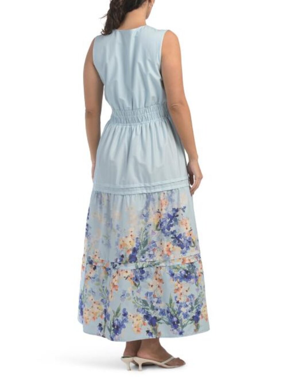 RACHEL ZOE Border Print V-neck Maxi Dress - Picture 2 of 4